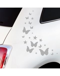 Autoaufkleber Schmetterlinge und Sterne