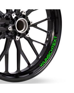 Wunschtext im Felgenbett Neon