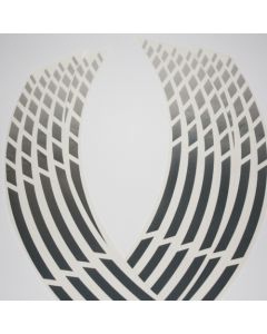 Felgenrandaufkleber GP CHROM