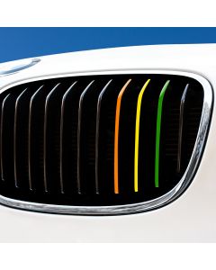 Nierenaufkleber - REFLEKTIEREND - Indien - Orange/Gelb/Grün