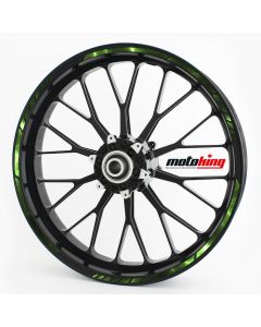 Felgenrandaufkleber RS grüne Blitze