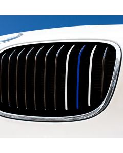 Nierenaufkleber - REFLEKTIEREND - Weiß/Blau/Weiß