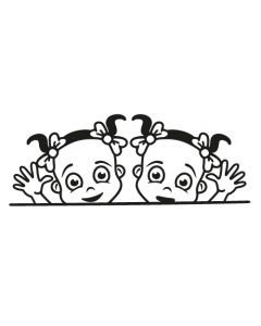 Babyaufkleber Lina & Lea