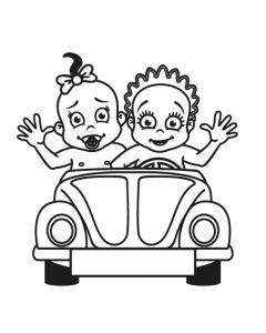 Babyaufkleber Lisa & Lara