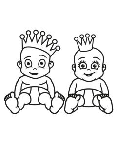 Babyaufkleber Oskar & Sarah