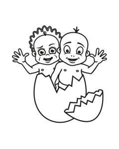 Babyaufkleber Zoe & Finn