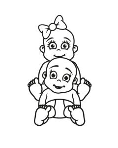 Babyaufkleber Nele & Emil