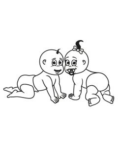 Babyaufkleber Thomas & Laura