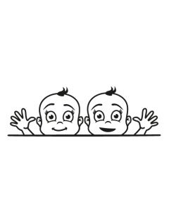 Babyaufkleber David & Noah